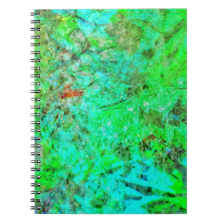 Carnet Green texture abstract Spiral Photo Notebook,Rosy