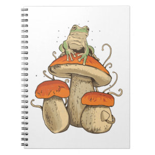 Carnet Grenouille avec champignons