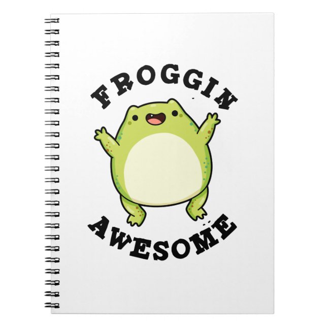Carnet Grenouille drôle et géniale, jeu de mots sur les g (Devant)