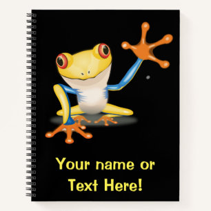 Carnet Grenouille rouge ornée