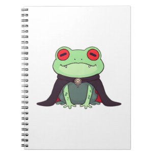 Carnet Grenouille Vampire Mignonne Cape d'Halloween
