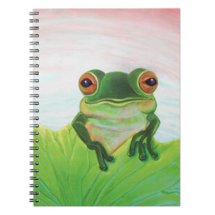 Carnet Grenouille verte en étang
