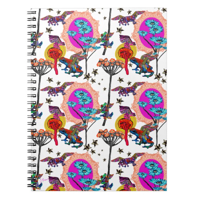 Carnet Grenouilles volantes colorées (Devant)