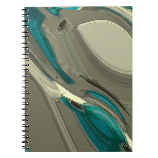 Carnet Grey and Blue Abstract (Devant)