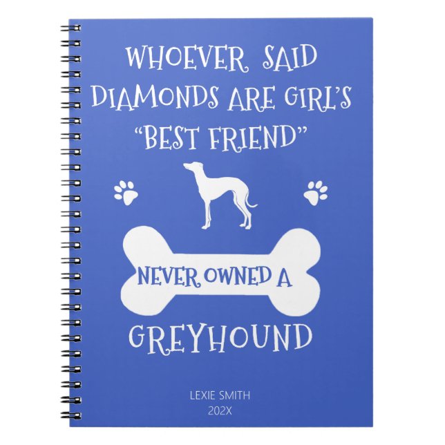 Carnet Greyhounds sont le meilleur ami d'une fille (Devant)