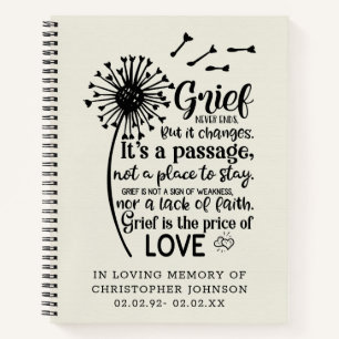 Carnet Grief ne change jamais...Journal de conservation d