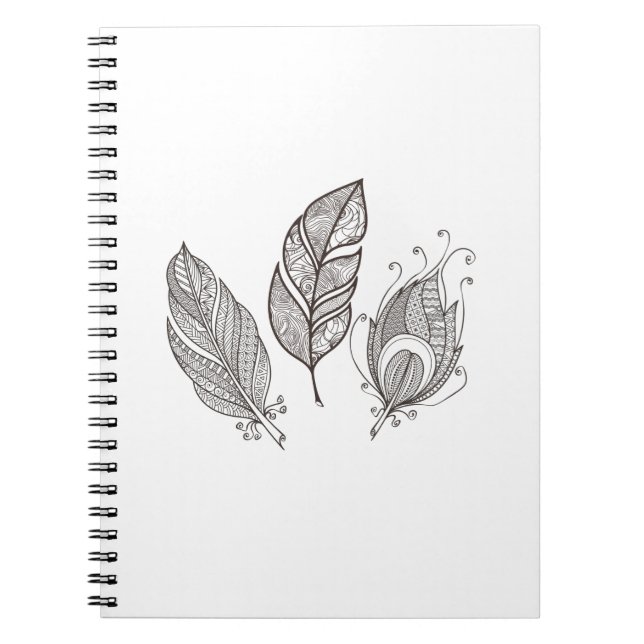 Carnet Griffonnage complexe de plume (Devant)