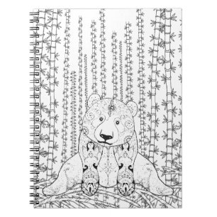 Carnet Griffonnage en bambou de panda