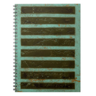 Carnet Grille contemporaine d'air de turquoise
