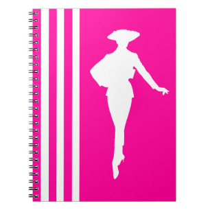 Carnet Grilles rose moderne avec Silhouette de mode