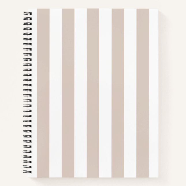 Carnet Grilles Verticales Bbeige Et Blanc Gratté (Devant)