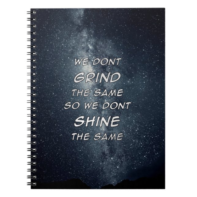 Carnet Grind & Shine Stars Inspiration Motivationnelle (Devant)