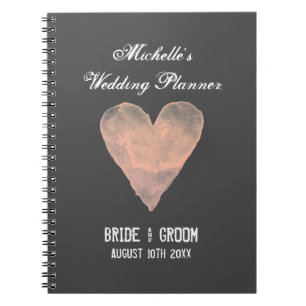 Carnet gris et rose d'organisateur de wedding