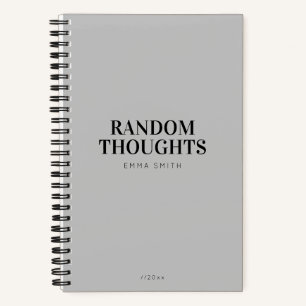 Carnet gris minimaliste