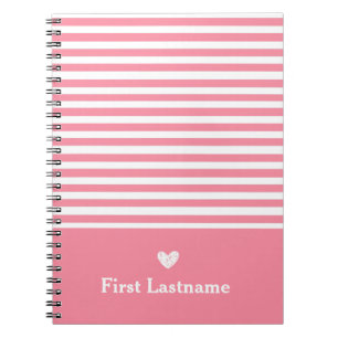 Carnet Gris modernes avec Coeur haut de gamme Monogramme 