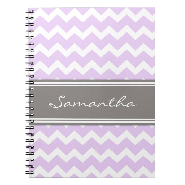 Carnet gris pourpre nommé fait sur commande de (Devant)
