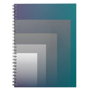 Carnet gris pourpre turquoise