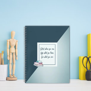 Carnet gris simple personnalisé