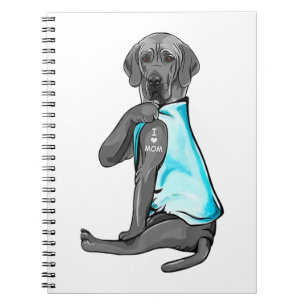 Carnet Gris Super Dane Tattoos I Love Maman Assis Cadeau