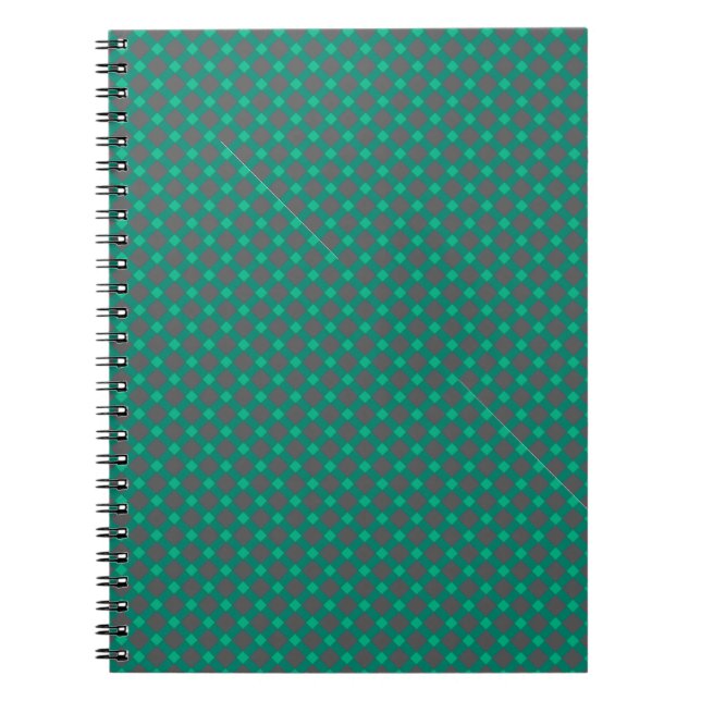 Carnet Gris vert, plaid (Devant)