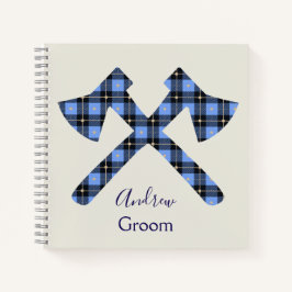 Carnet Groom Grey et Blue double croix ax