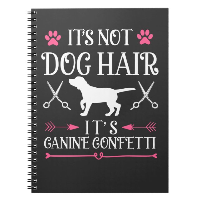Carnet Groomer de chien amusant Citation de coquelicot ca (Devant)