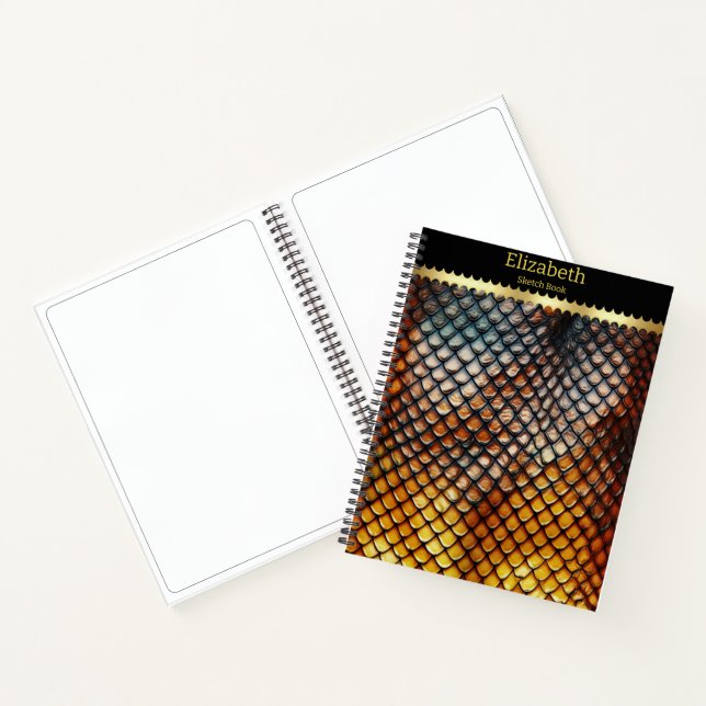 Carnet Gros plan de motifs venimeux de serpent (Intérieur)