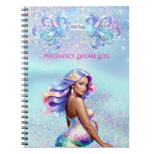 Carnet Grossesse personnalisée de maman de sirène (Devant)