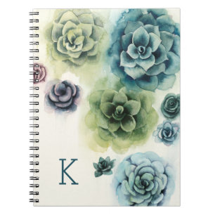 Carnet Groupe du monogramme de Succulents