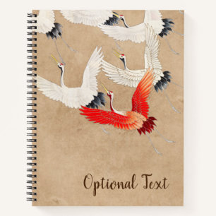 Carnet Grues volantes japonaises
