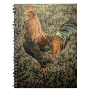 Carnet Grunge western country ferme poulet coq rustique