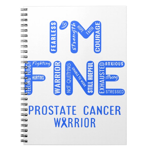 Carnet Guerrier du cancer de la prostate - JE SUIS FINI (Devant)