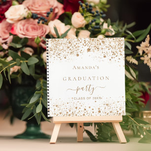 Carnet Guest book graduation or blanc parties scintillant
