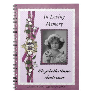 Carnet Guestbook de photo personnalisé par mémorial