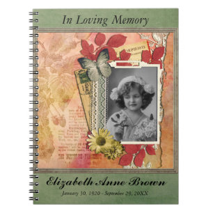 Carnet Guestbook de photo personnalisé par mémorial