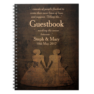 Carnet Guestbook lesbien légendaire de mariage de Love