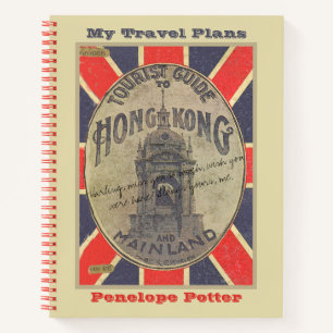 Carnet Guide touristique vintage de Hong Kong Travel Plan