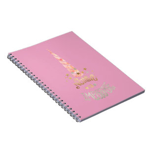 Carnet Guillemet inspirant de Unicorne rose