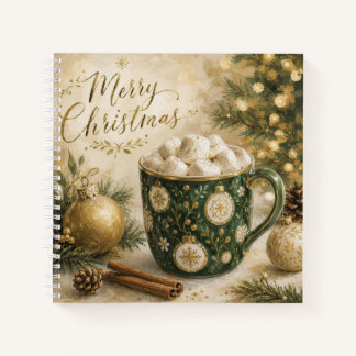 Carnet Guimauves Chocolat Chaud Vert Cosy Or