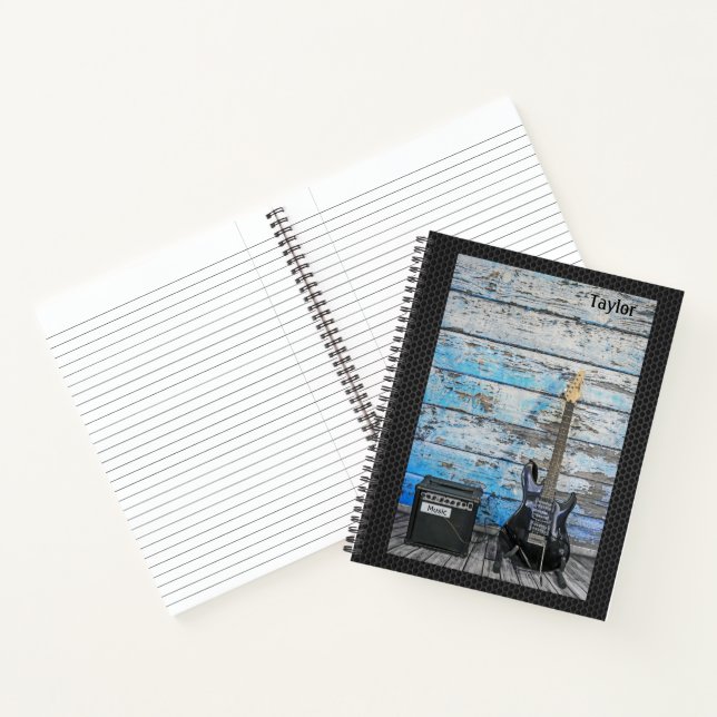 Carnet Guitare & Amp - Personnaliser & personnalisation - (Intérieur)