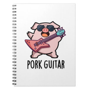 Carnet Guitare porc drôle rock guitare cochon pun