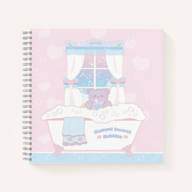 Carnet Gummi Sweet Bubbles Square Notebook (Devant)