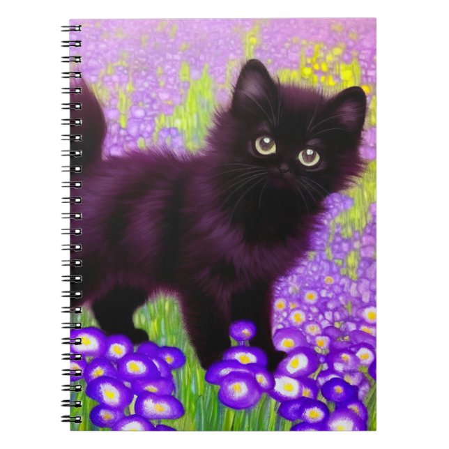Carnet Gustav Klimt Black Kitten (Devant)