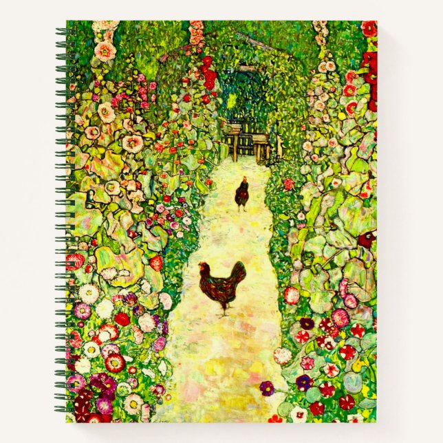 Carnet Gustav Klimt Garden with Chickens (Devant)