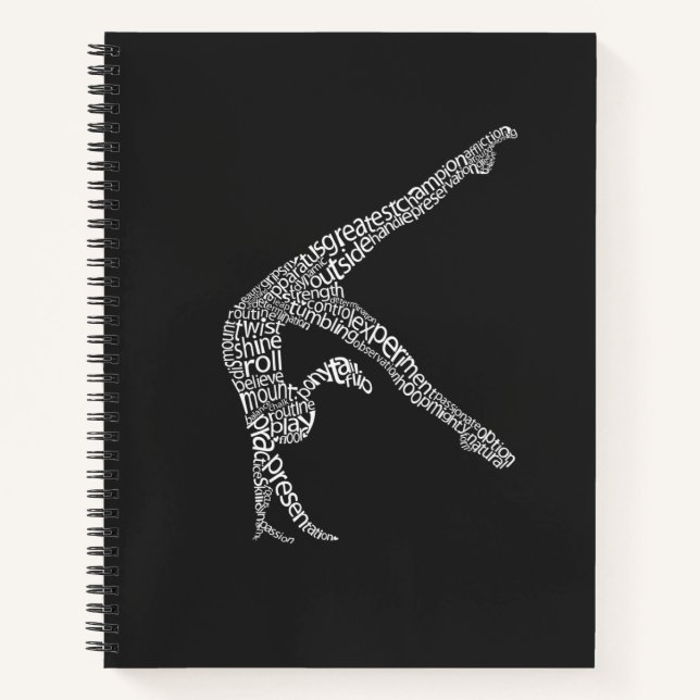 Carnet Gymnaste Word Art (Devant)