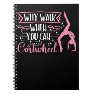 Carnet Gymnastique Girl Cartwheel femmes Danser acrobatiq