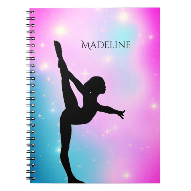Carnet Gymnastique Gradient avec nom de Gymnaste (Devant)