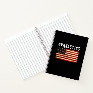 Carnet Gymnastique Grunge Drapeau Américain USA