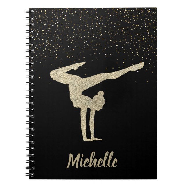 Carnet Gymnastique Parties scintillant Or (Devant)