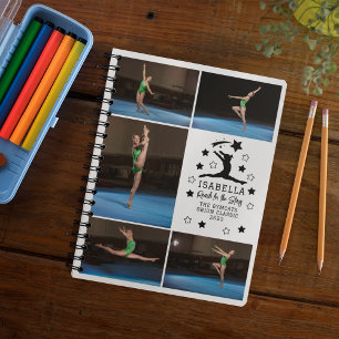 Carnet Gymnastique personnalisée 5 Photo Collage Nom Anné